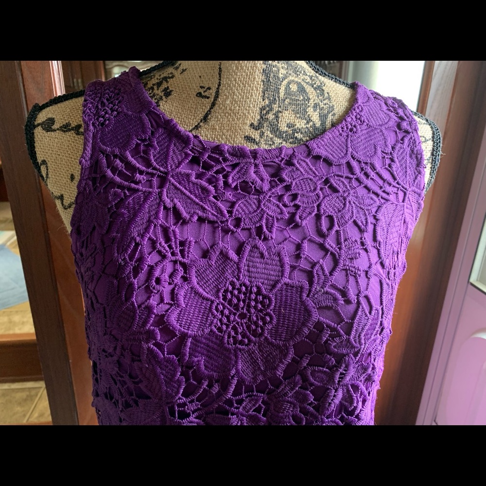 🌸 Beautiful Purple Lace Dress S 🌸